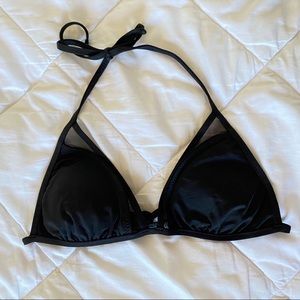 Target triangle bikini top black with mesh n ties